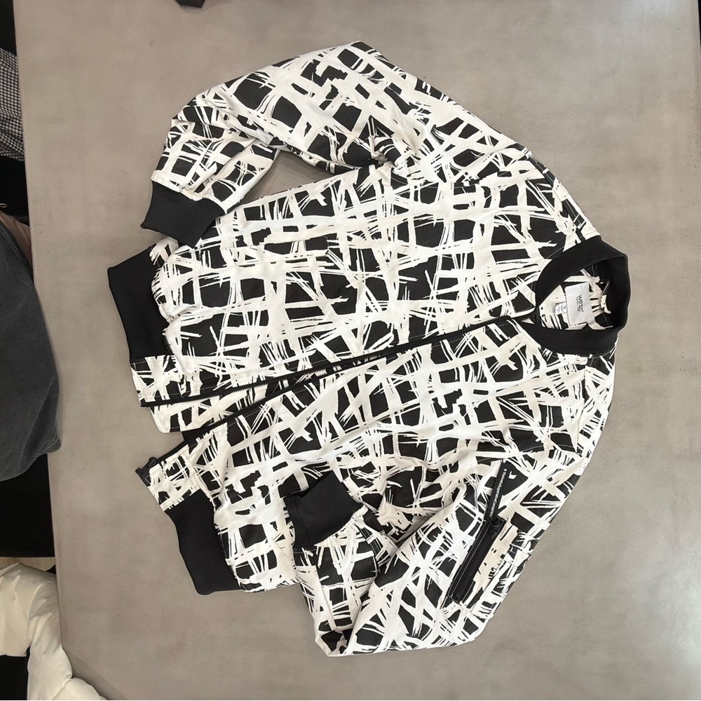 Wesc Black and White Bomber Jacket